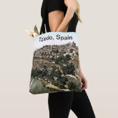 Illustratief landschap van Toledo, Spanje Tote Bag (Dichtbij)