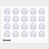 Illustratief Mermaid Baby shower Bedankt Ronde Sticker (Vel)