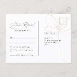 Illustratief met de hand getrokken briefkaart rsvp
