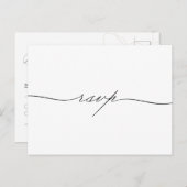 Illustratief met de hand getrokken briefkaart rsvp (Voorkant / Achterkant)