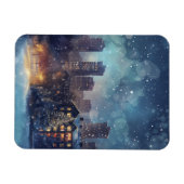 Illustratief New York in de sneeuw Magneet (Horizontaal)