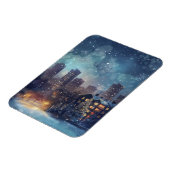 Illustratief New York in de sneeuw Magneet (Linkerzijde)