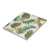 Illustratief Oerwoud lederen patroon Tegeltje (Zijkant)