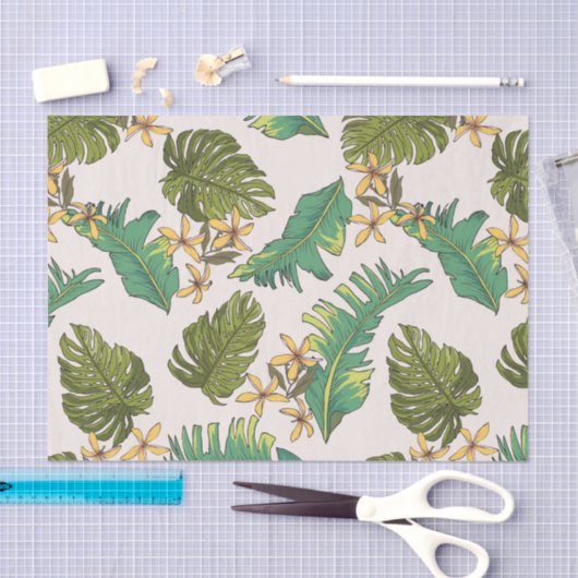 Illustratief Oerwoud lederen patroon Tissuepapier (Craft)