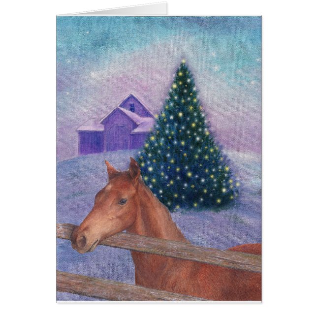 Illustratief paard Winter Nocturne (Voorkant)