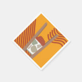 Illustratief Papier Napkin, grafisch formaat Servet (Hoek)