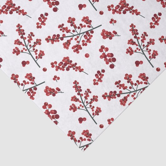 Illustratief papier van Red Holly Berries (Detail)