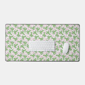 Illustratief patroon Cactus & Roze bloemen Bureaumat (Keyboard & Muis)