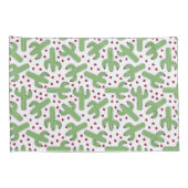 Illustratief patroon Cactus & Roze bloemen Kussensloop (Achterkant-Rechts)