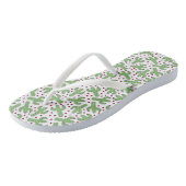 Illustratief patroon Cactus & Roze bloemen Teenslippers (Schuin)