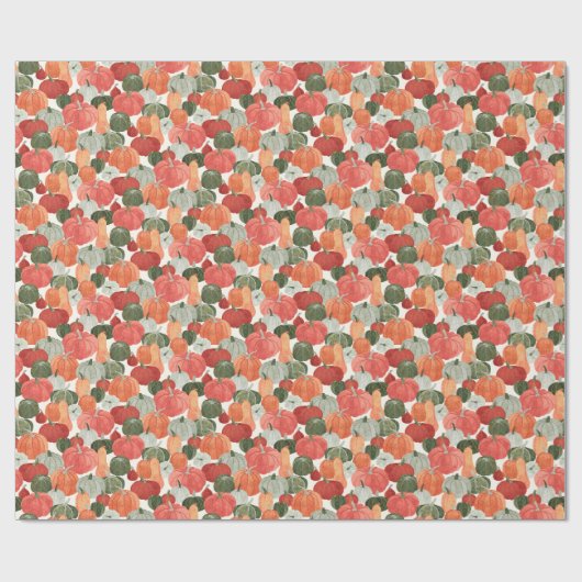 Illustratief patroon van pompoenpatch cadeaupapier (Vlak)