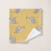 Illustratief patroon voor slakken en cirkels bad handdoek (Wasdoekje)