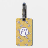 Illustratief patroon voor slakken en cirkels bagagelabel (Achterkant verticaal)