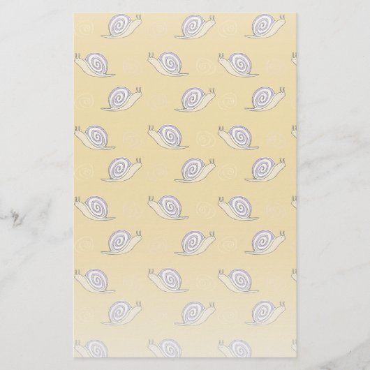Illustratief patroon voor slakken en cirkels briefpapier (Voorkant)