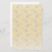 Illustratief patroon voor slakken en cirkels briefpapier (Voorkant / Achterkant)