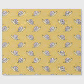 Illustratief patroon voor slakken en cirkels cadeaupapier (Vlak)