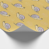 Illustratief patroon voor slakken en cirkels cadeaupapier (Hoek)