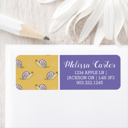 Illustratief patroon voor slakken en cirkels etiket (Insitu)