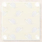 Illustratief patroon voor slakken en cirkels glazen onderzetter (Achterkant)