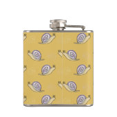 Illustratief patroon voor slakken en cirkels heupfles (Achterkant)