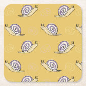 Illustratief patroon voor slakken en cirkels kartonnen onderzetters (Voorkant)