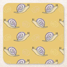 Illustratief patroon voor slakken en cirkels kartonnen onderzetters