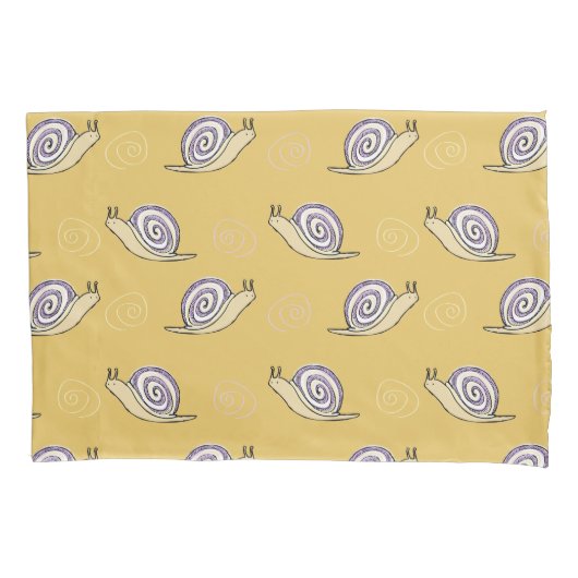 Illustratief patroon voor slakken en cirkels kussensloop (Voorkant)