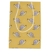 Illustratief patroon voor slakken en cirkels medium cadeauzakje (Achterkant)