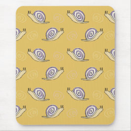 Illustratief patroon voor slakken en cirkels muismat