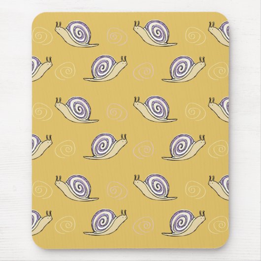 Illustratief patroon voor slakken en cirkels muismat (Voorkant)