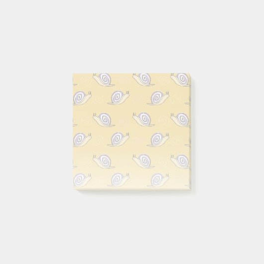 Illustratief patroon voor slakken en cirkels post-it® notes (Voorkant)