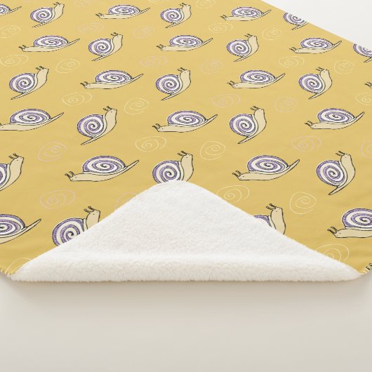 Illustratief patroon voor slakken en cirkels sherpa deken (3/4)