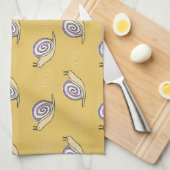 Illustratief patroon voor slakken en cirkels theedoek (Quarter Fold)