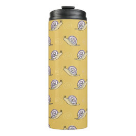 Illustratief patroon voor slakken en cirkels thermosbeker