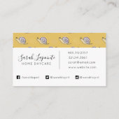 Illustratief patroon voor slakken en cirkels visitekaartje (Achterkant)