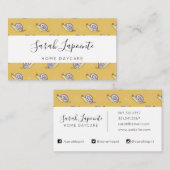 Illustratief patroon voor slakken en cirkels visitekaartje (Voorkant / Achterkant)