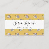 Illustratief patroon voor slakken en cirkels visitekaartje (Voorkant)