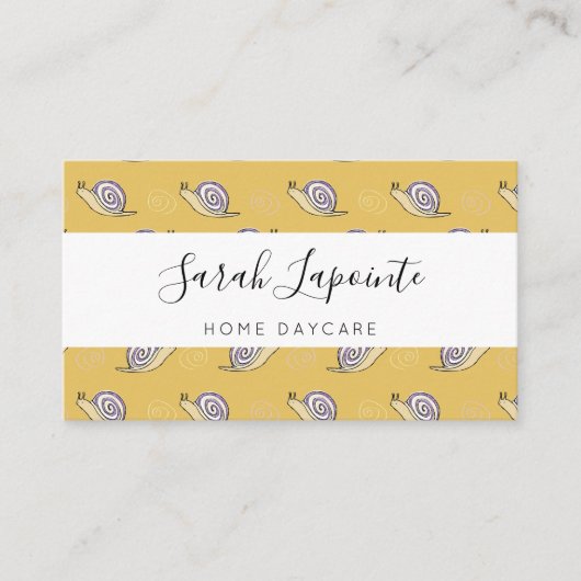 Illustratief patroon voor slakken en cirkels visitekaartje (Voorkant)