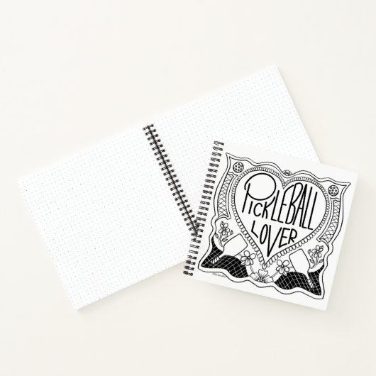 Illustratief Pickleball Lover Notitieboek (Binnen)