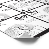 Illustratief Poster van het Griekse alfabet (Hoek)