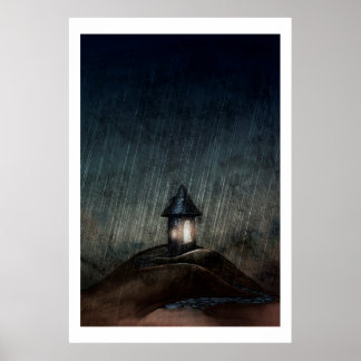 Illustratief Poster "Warm als het regent"