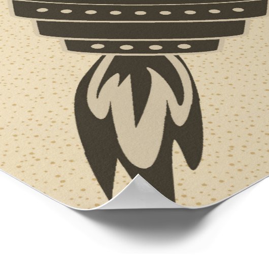 Illustratief Rocket Ship Poster (Hoek)