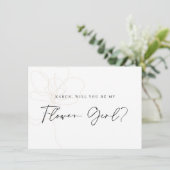 Illustratief Roos Bloemenmeisje-kaartje Bedankkaart (Staand voorkant)