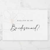 Illustratief Roos Bridesmaid Candle Label Voedselcontainer Etiket (Enkel label)