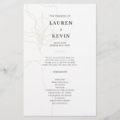 Illustratief Roos Wedding Ceremony-programma (Voorkant)