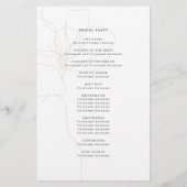 Illustratief Roos Wedding Ceremony-programma (Achterkant)