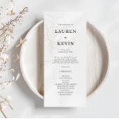 Illustratief Roos Wedding Ceremony-programma