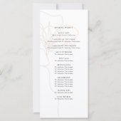 Illustratief Roos Wedding Ceremony-programma (Achterkant)