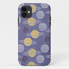 Illustratief ruimtepatroon iPhone 11 hoesje
