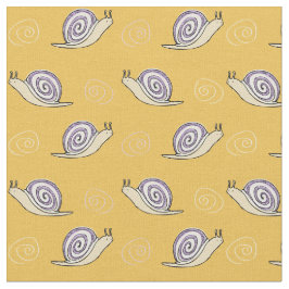 Illustratief Slak- en Swirls-patroon Stof